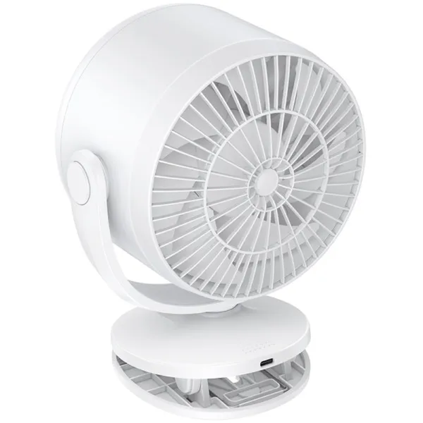 Портативний вентилятор Hoco HX608 handheld folding fan 3600 mAh — Білий — фото 5