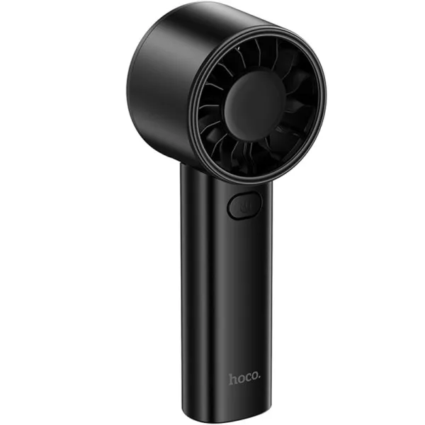 Портативний вентилятор Hoco HX600 handheld folding fan 1200 mAh — Чорний — фото 1