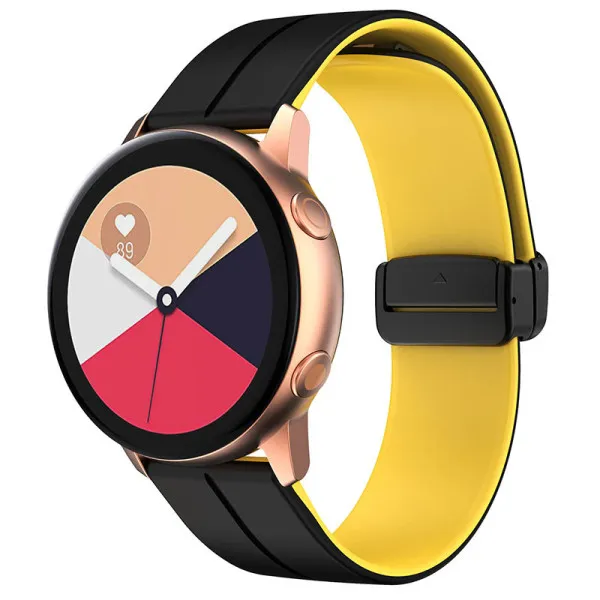Силіконовий ремінець Classy для Smart Watch 20mm — Чорний — фото 1