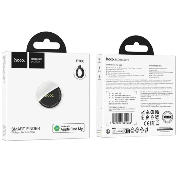 Трекер Hoco E100 Mini Finder 230 mAh — Чорний — фото 4