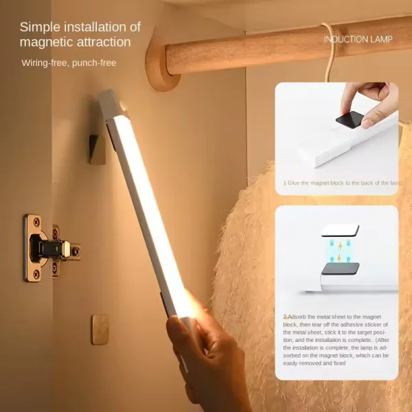 Сенсорный светильник LED с датчиком движения MZ-L3201 (37*22,5*200mm) — Белый — фото 2