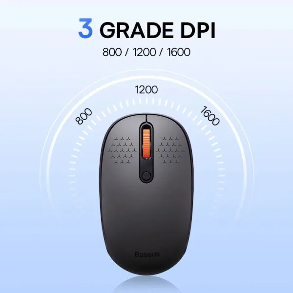 Мышь беспроводная Baseus F01B Tri-Mode Bluetooth + 2.4G (B01055503833) — Серый — фото 3 Мышь беспроводная Baseus F01B Tri-Mode Bluetooth + 2.4G (B01055503833) — Серый — фото 3