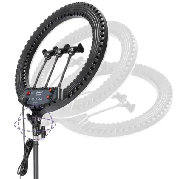 Кольцевая светодиодная LED лампа Jmary FM-21R — Черный — фото 3
