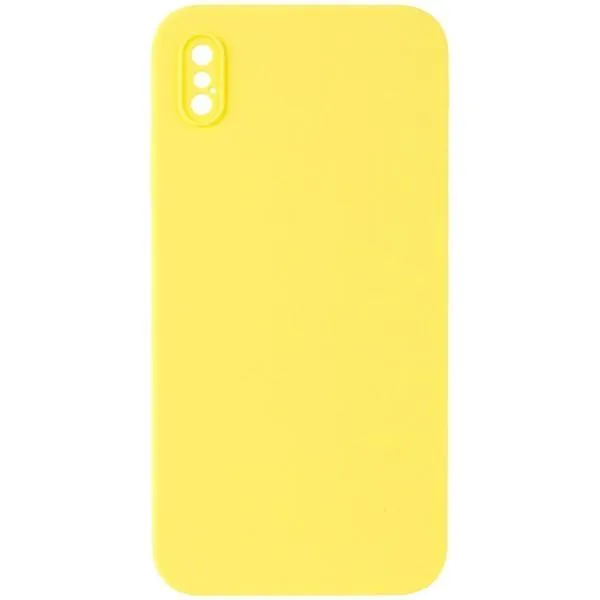 Чохол Silk Square Full Camera Protective (AA) NO LOGO для Apple iPhone X / XS (5.8") — Жовтий — фото 1