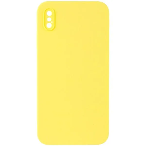 Чохол Silk Square Full Camera Protective (AA) NO LOGO для Apple iPhone X / XS (5.8") — Жовтий — фото 2