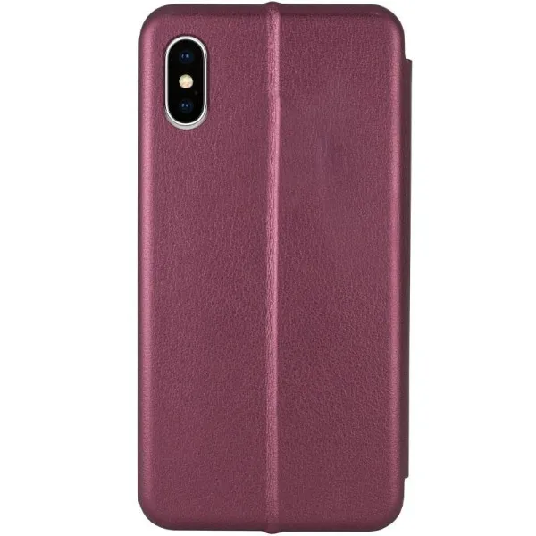 Шкіряний чохол-книжка Classy для Apple iPhone X / XS (5.8") — Бордовий — фото 2