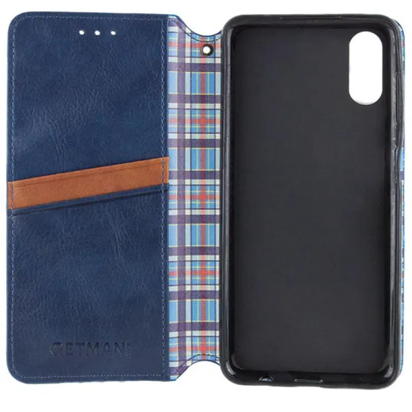 Шкіряний чохол-книжка GETMAN Cubic (PU) для Apple iPhone X / XS (5.8") — Синій — фото 4 Шкіряний чохол-книжка GETMAN Cubic (PU) для Apple iPhone X / XS (5.8") — Синій — фото 4