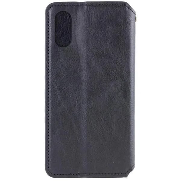 Шкіряний чохол-книжка GETMAN Cubic (PU) для Apple iPhone X / XS (5.8") — Чорний — фото 2