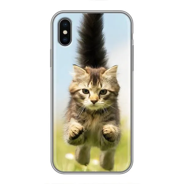 Чехол с принтом «Прыжок кота» для iPhone X