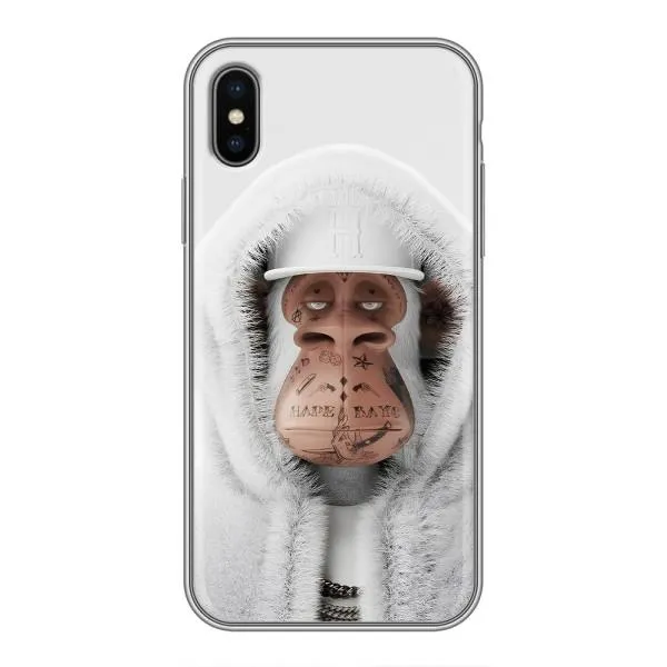 Чехол с принтом «обезьяна NFT в тату» для iPhone X