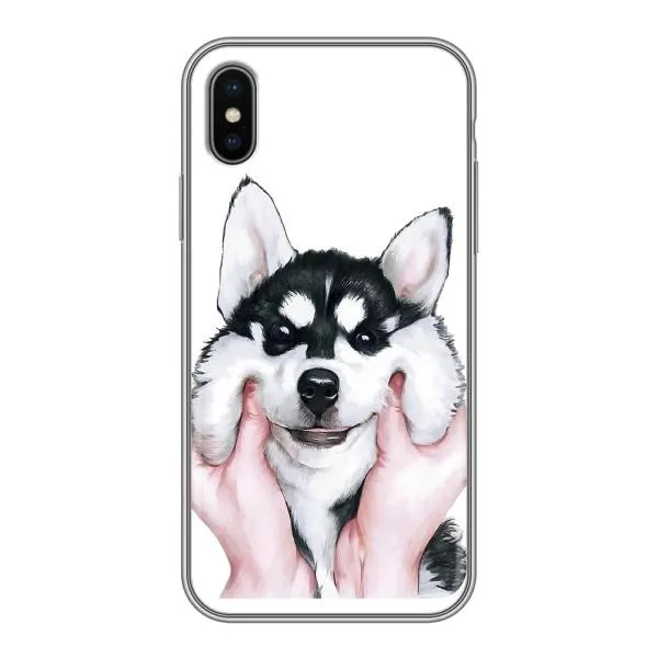 Чохол з принтом «Радісний Хаскі» для iPhone X Чохол з принтом «Радісний Хаскі» для iPhone X