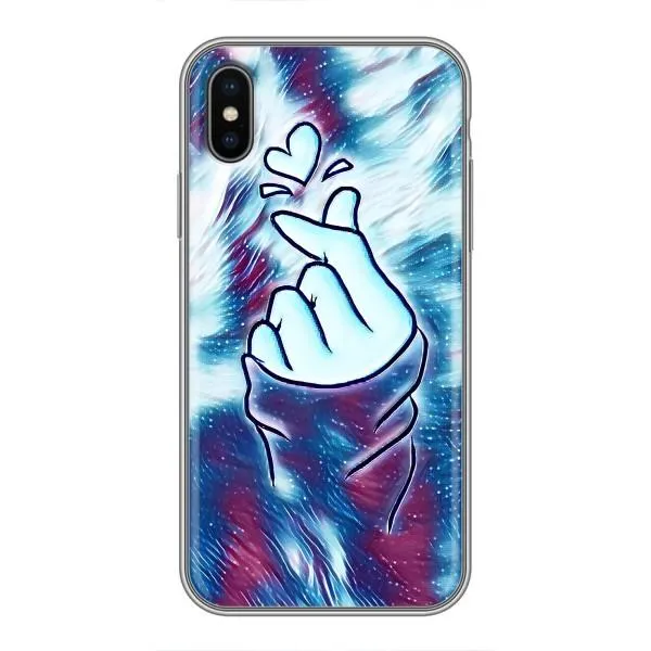 Чохол з принтом «Радужне серце» для iPhone X