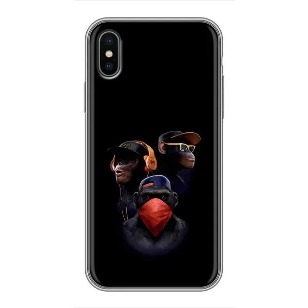 Чохол з принтом «Три мавпи» для iPhone X