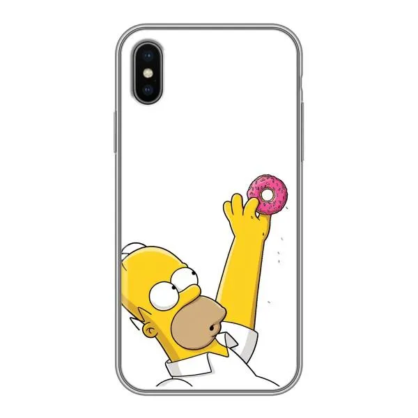 Чехол с принтом «Гомер с пончиком» для iPhone X