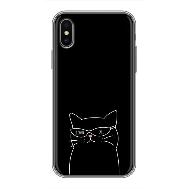 Чохол з принтом «Байдужий кіт» для iPhone X Чохол з принтом «Байдужий кіт» для iPhone X