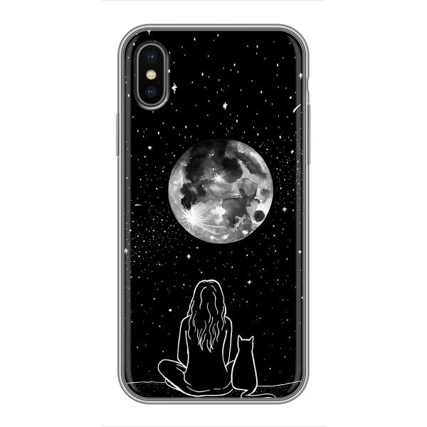 Чохол з принтом «Дівчина з котом» для iPhone X Чохол з принтом «Дівчина з котом» для iPhone X