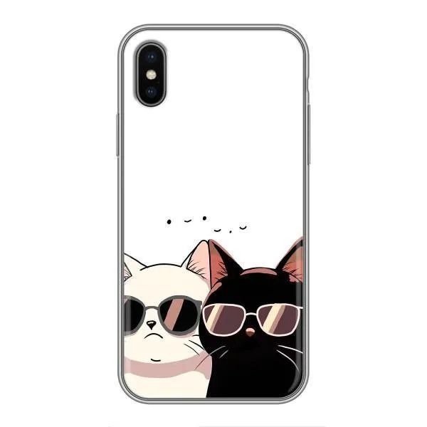 Чохол з принтом «Коти в окулярах» для iPhone X Чохол з принтом «Коти в окулярах» для iPhone X