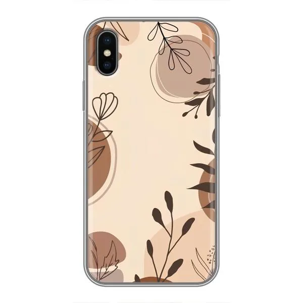Чехол с принтом «Коричневые цветы» для iPhone X Чехол с принтом «Коричневые цветы» для iPhone X