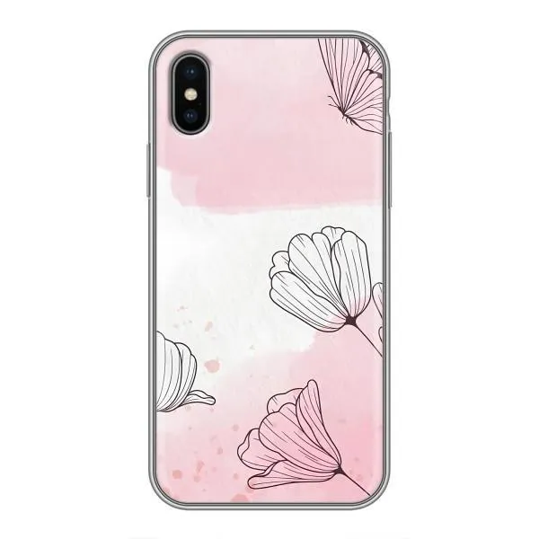 Чехол с принтом «Розовые цветы» для iPhone X Чехол с принтом «Розовые цветы» для iPhone X