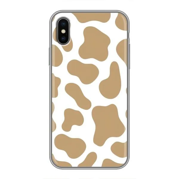Чехол с принтом «Бежевая буренка» для iPhone X