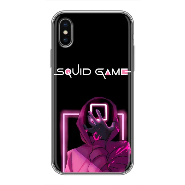 Чехол с принтом «Неоновый охранник игры» для iPhone X