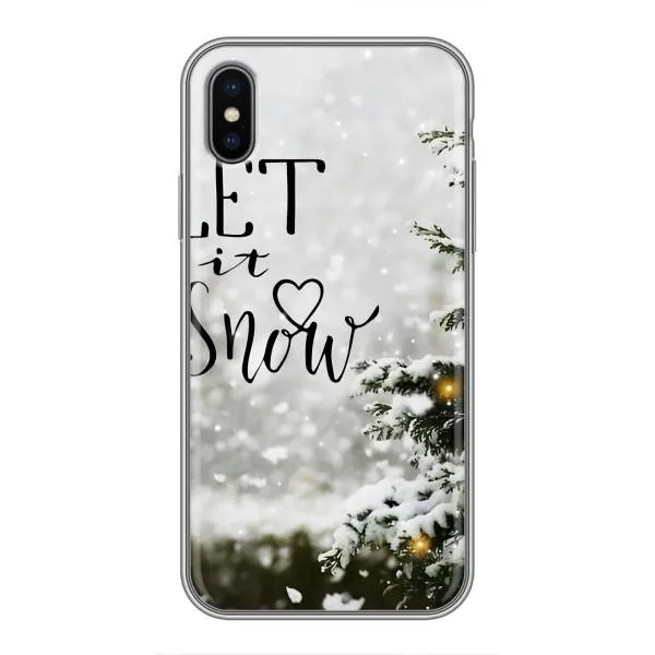 Чехол с принтом «Let it snow» для iPhone X Чехол с принтом «Let it snow» для iPhone X