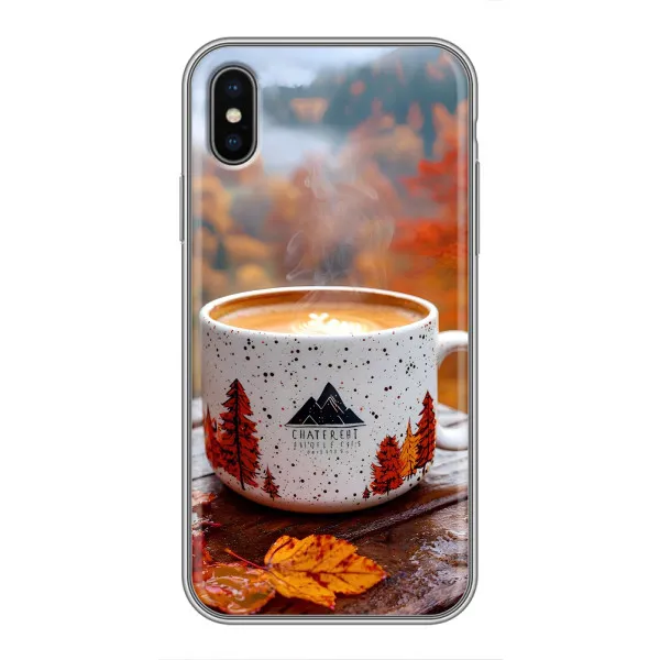 Чехол с принтом «Кофе на природе» для iPhone X