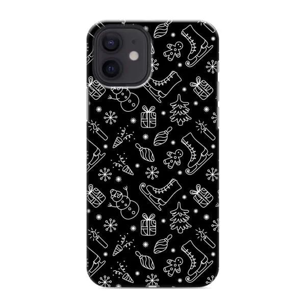 Чехол с принтом «Новогодний фон» для iPhone 12 mini Чехол с принтом «Новогодний фон» для iPhone 12 mini