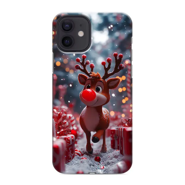 Чехол с принтом «Олень среди подарков» для iPhone 12 mini
