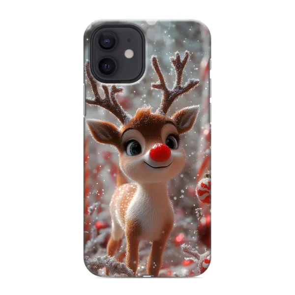 Чехол с принтом «Олень с носом» для iPhone 12 mini