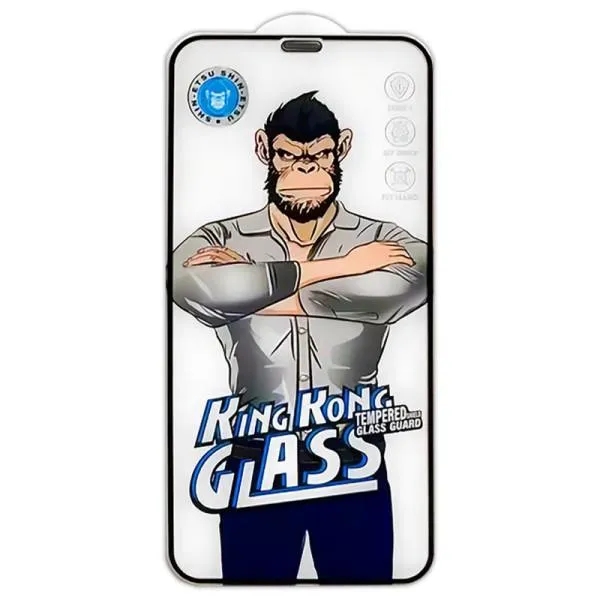 Защитное 2.5D стекло King Kong HD для Apple iPhone 12 Pro Max (6.7") — Черный — фото 2