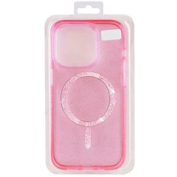 Чохол TPU Eclipse Sparkle Magnetic Fit для Apple iPhone 12 Pro Max (6.7") — Рожевий — фото 2 Чохол TPU Eclipse Sparkle Magnetic Fit для Apple iPhone 12 Pro Max (6.7") — Рожевий — фото 2