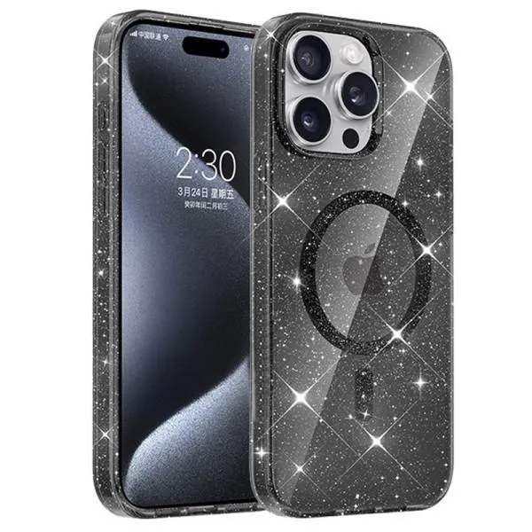 Чохол TPU Eclipse Sparkle Magnetic Fit для Apple iPhone 12 Pro Max (6.7") — Чорний Чохол TPU Eclipse Sparkle Magnetic Fit для Apple iPhone 12 Pro Max (6.7") — Чорний