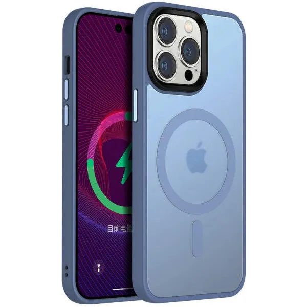 Чохол Ummi Colorful with Magnetic Fit для Apple iPhone 12 Pro Max (6.7") — Блакитний