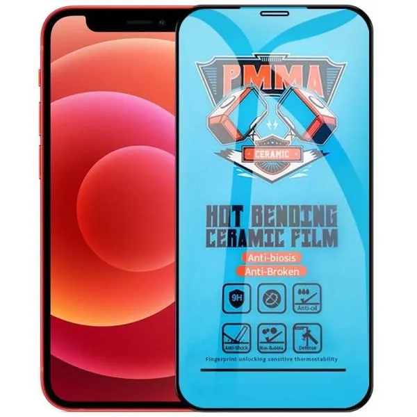 Защитная пленка Ceramics Pro 3D (тех.пак) для Apple iPhone 12 Pro / 12 (6.1") — Черный — фото 1