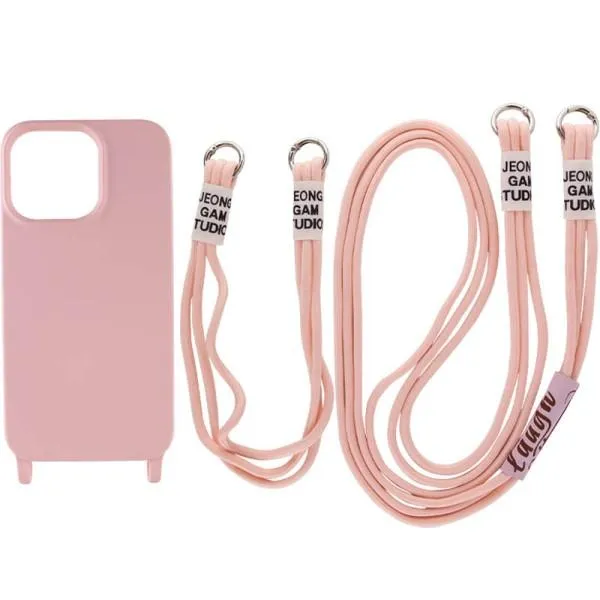 Чехол TPU two straps California для Apple iPhone 12 Pro / 12 (6.1") — Розовый — фото 1