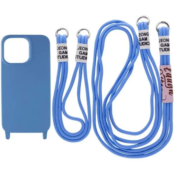 Чехол TPU two straps California для Apple iPhone 12 Pro / 12 (6.1") — Синий — фото 1