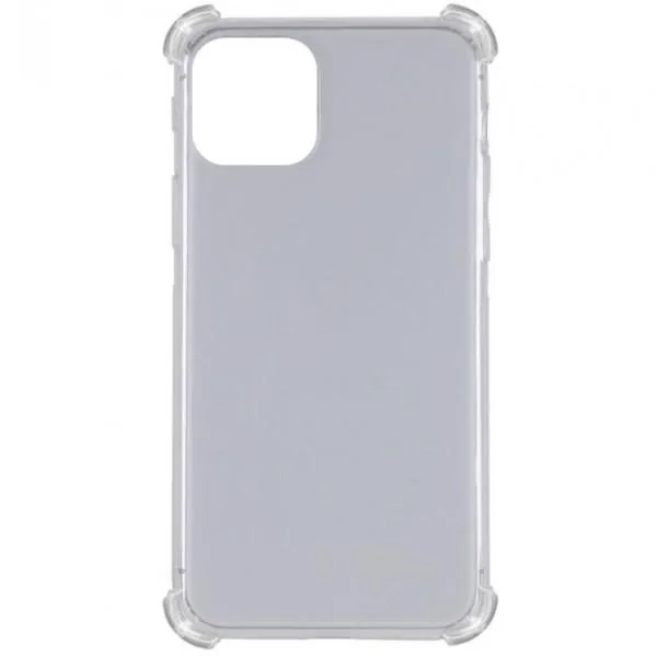 TPU чехол GETMAN Ease logo усиленные углы для Apple iPhone 12 Pro / 12 (6.1") — Серый (прозрачный) — фото 3