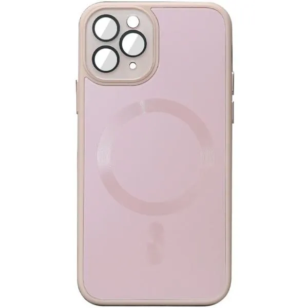 Чехол TPU+Glass Sapphire Midnight with Magnetic Fit для Apple iPhone 12 Pro (6.1") — Розовый — фото 1