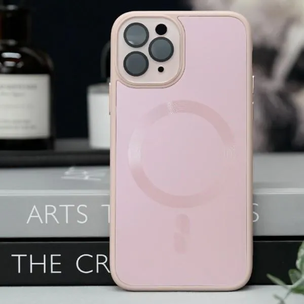 Чехол TPU+Glass Sapphire Midnight with Magnetic Fit для Apple iPhone 12 Pro (6.1") — Розовый — фото 2