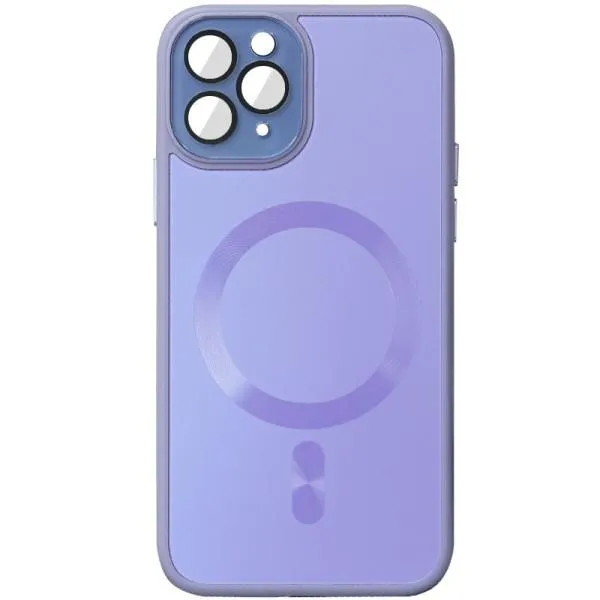 Чехол TPU+Glass Sapphire Midnight with Magnetic Fit для Apple iPhone 12 Pro (6.1") — Сиреневый — фото 1