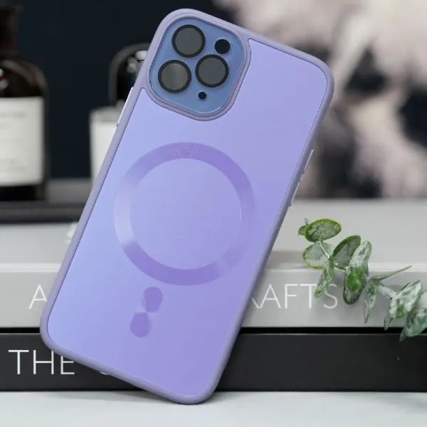 Чехол TPU+Glass Sapphire Midnight with Magnetic Fit для Apple iPhone 12 Pro (6.1") — Сиреневый — фото 2