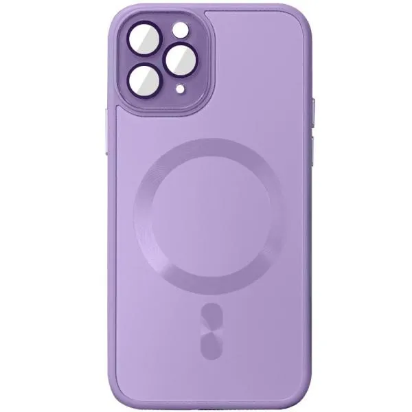 Чехол TPU+Glass Sapphire Midnight with Magnetic Fit для Apple iPhone 12 Pro (6.1") — Сиреневый — фото 4