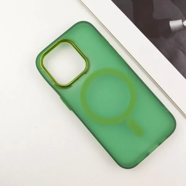 Чехол TPU+PC Lily with Magnetic Fit для Apple iPhone 12 Pro / 12 (6.1") — Хаки — фото 3