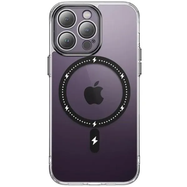 Чохол TPU+PC Colorful with Magnetic Fit для Apple iPhone 12 Pro (6.1") — Чорний — фото 1