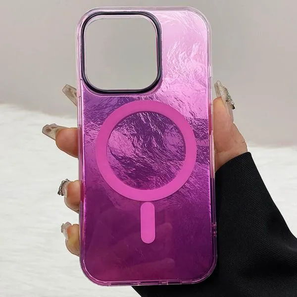 Чохол TPU Shiny Mountain Magnetic Fit для Apple iPhone 12 Pro / 12 (6.1") — Рожевий — фото 2 Чохол TPU Shiny Mountain Magnetic Fit для Apple iPhone 12 Pro / 12 (6.1") — Рожевий — фото 2