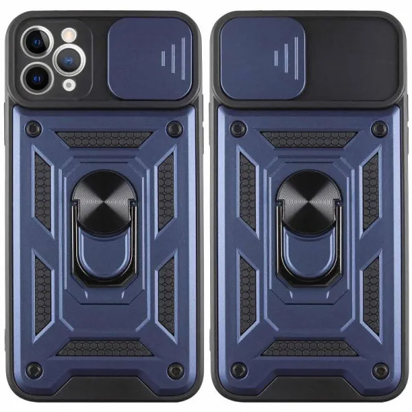 Чохол Ummi Camshield Serge Ring для Apple iPhone 12 Pro / 12 (6.1") — Синій — фото 2