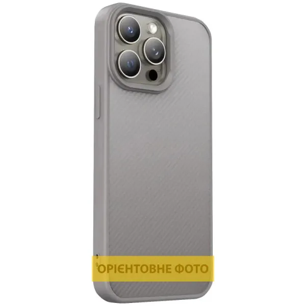 TPU чохол Carbon Protective with Magnetic Fit для Apple iPhone 12 Pro / 12 (6.1") — Сірий — фото 1