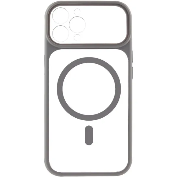 Чохол TPU+PC GETMAN Moon Clear with MagSafe для Apple iPhone 12 Pro (6.1") — Сірий — фото 2