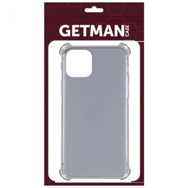 TPU чехол GETMAN Ease logo усиленные углы для Apple iPhone 12 Pro / 12 (6.1") — Серый (прозрачный) — фото 2